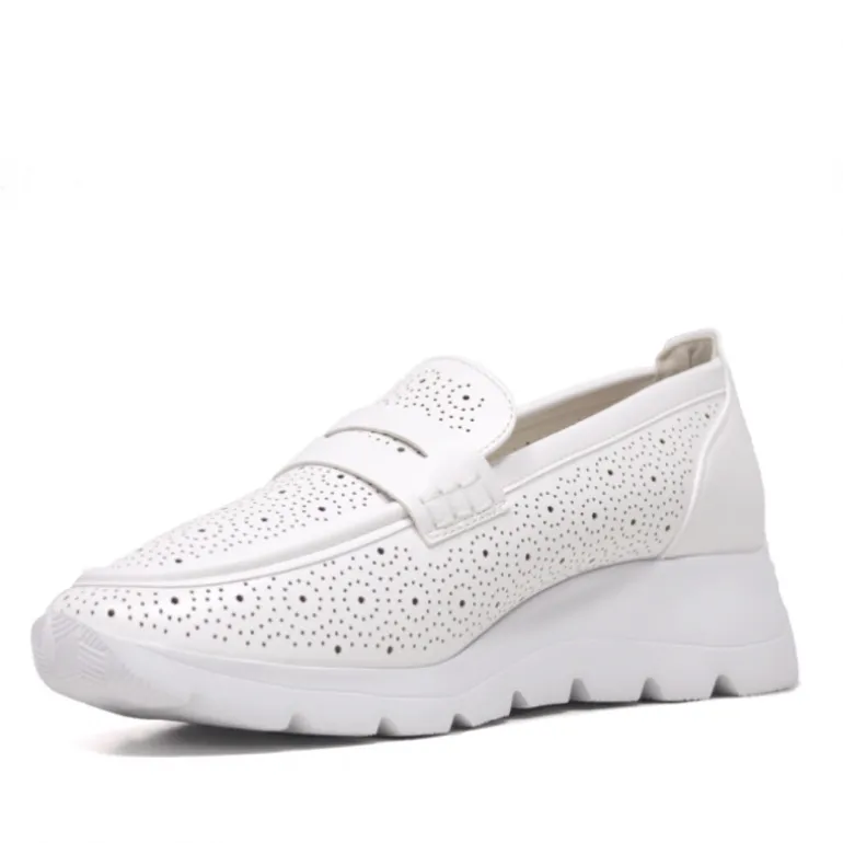 Mocasín Amarpies blancos con cuña
