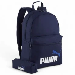 Mochila Puma phase set azul con estuche