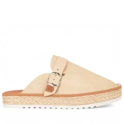 MULE PLATAFORMA CORSA SERRAJE BEIGE POPA
