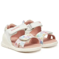 sandalias Biomecanics 252141 blancas con corazones efecto acuarela