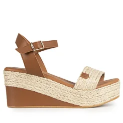 Sandalias cuña Popa arambol napa cuero