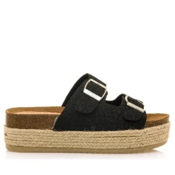 SANDALIAS DE MUJER MUSTANG PERLA NEGRO 53043 60260
