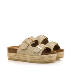 SANDALIAS DE MUJER MUSTANG PERLA ORO 53043 60261
