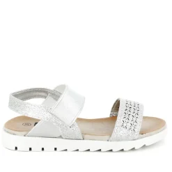 sandalias K-TINNI plateadas con pupruina
