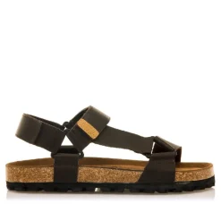 Sandalias Mustang adam marrones con suela de corcho