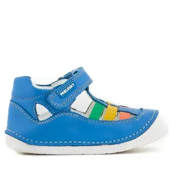 sandalias Pablosky azul con tiras de colores