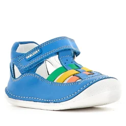 sandalias Pablosky azul con tiras de colores