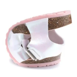 sandalias Pablosky metalizadas con doble hebilla y estilo bio