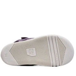 sandalias Pirufin lilas estilo cangrejera de piel y respetuosas para niña