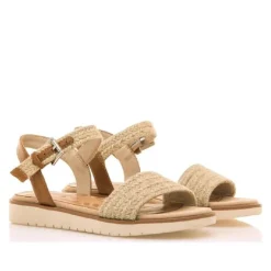 Sandalias planas Mustang marie yute natural