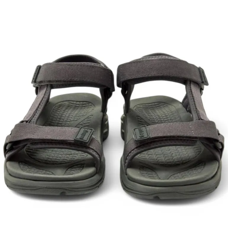 Sandalias planas Mustang tornado negras estilo trekking