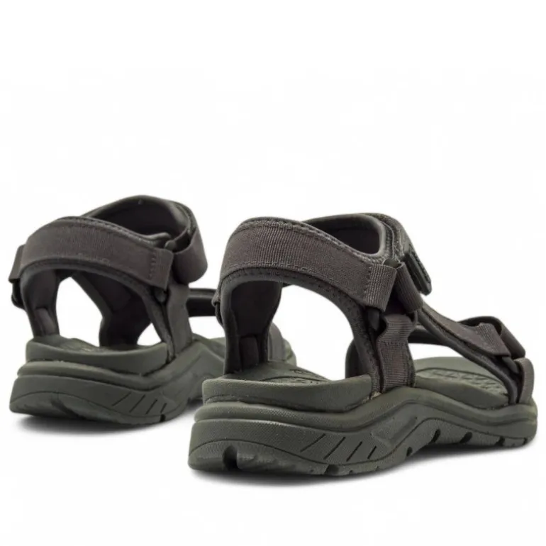 Sandalias planas Mustang tornado negras estilo trekking