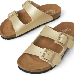 Sandalias planas Pepe Jeans golden con doble hebilla estilo bio