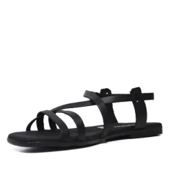 Sandalias planas Redlove Aitana negras con multiples tiras de piel