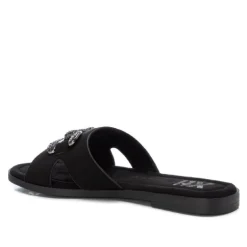 Sandalias planas Xti negras de pala con detalle metálico