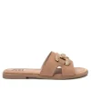 Sandalias planas Xti taupe de pala con detalle metálico