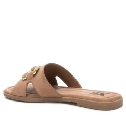 Sandalias planas Xti taupe de pala con detalle metálico