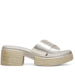 Sandalias plataformas Redlove Alexia doradas de piel de bandas anchas cruzadas con plataforma