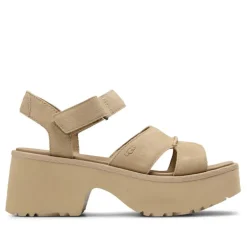 Sandalias plataformas UGG new heights mustard seed con tira en el tobillo