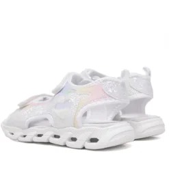 Sandalias QUETS! deportivas blancas con luces multicolor