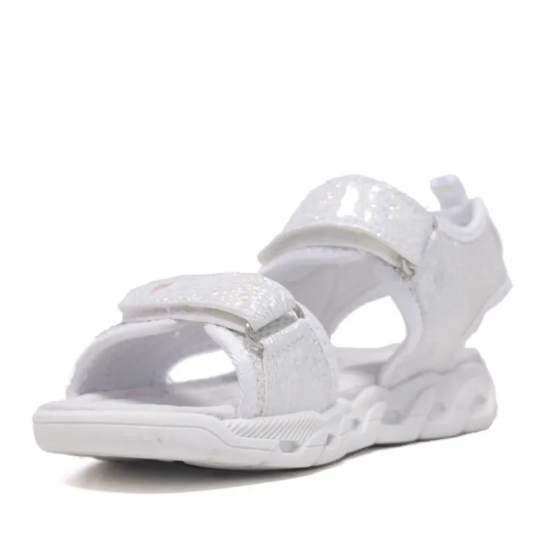 Sandalias QUETS! deportivas blancas con luces multicolor