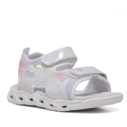 Sandalias QUETS! deportivas blancas con luces multicolor