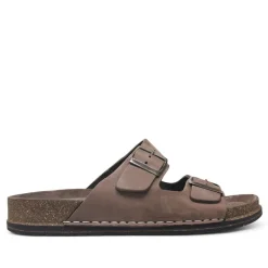 Sandalias Walk & Fly marrones tipo bio con doble pala con hebillas