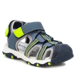 sandalias Xti azules con detalles en tonos neón
