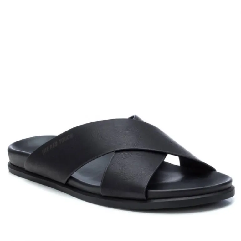 Sandalias Xti negras cruzadas con tiras anchas