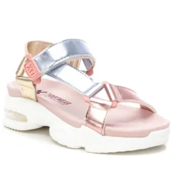 sandalias Xti rosas metalizada con cámara de aire