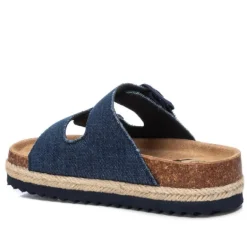 sandalias Xti tejanas de doble pala con hebilla y suela de rafia