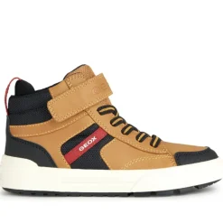 Zapatillas altas Geox weemble amarillo y negro con cordones elásticos y velcro