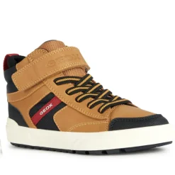 Zapatillas altas Geox weemble amarillo y negro con cordones elásticos y velcro