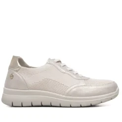 Zapatillas Amarpies beige con detalles dorados