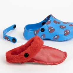 Zapatillas casa Cerda estilo zueco de Spiderman con boreguillo