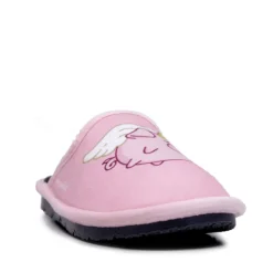 Zapatillas casa Laro rosas con cerco unicornio alado
