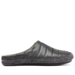 Zapatillas casa Querol verde oscuro con efecto acolchado