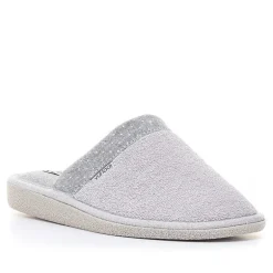 Zapatillas casa Vulladi grises con margen de puntitos