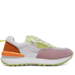 Zapatillas Chika 10 modelo nenufar rosas con complementos fluor