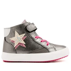 Zapatillas Conguitos altas estrella plata