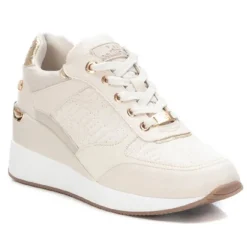 Zapatillas cuña Xti 141907 hielo con detalles metalizados