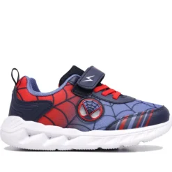 Zapatillas deporte azules con spiderman con luces