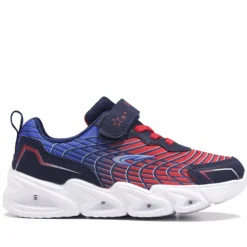 Zapatillas deporte azules y rojas con luces