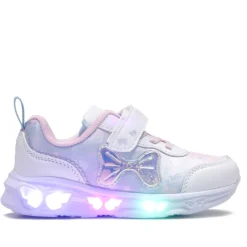 Zapatillas deporte blancas con lazo y luces