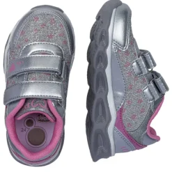 Zapatillas deporte Chicco corsa en color plateado con inserciones en tejido técnico gris brillante