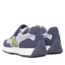 Zapatillas deporte QUETS! azules con cordones elásticos y velcro