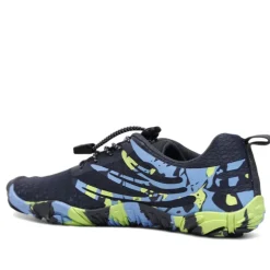Zapatillas deportivas BB Up estilo pies de gato con detalles azules y amarillos barefoot para hombre