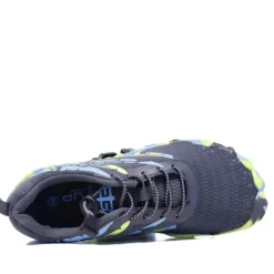 Zapatillas deportivas BB Up estilo pies de gato con detalles azules y amarillos barefoot para hombre