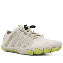 Zapatillas deportivas DOCKERS beig con detalles amarillos y cordón elástico barefoot