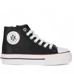 Zapatillas lona Chika 10 City Up negras de piel vegana